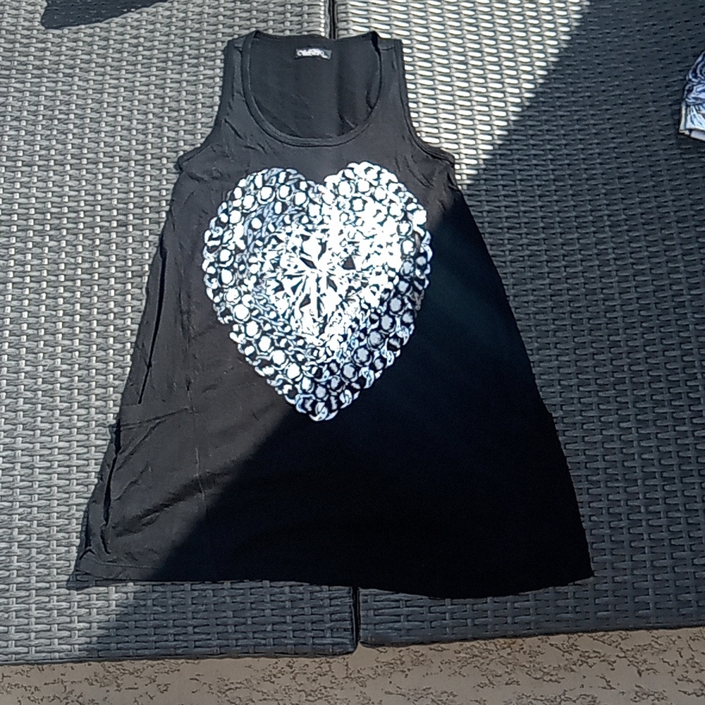 Nwot Lauren Moshi chain diamond heart racerback tank with pockets